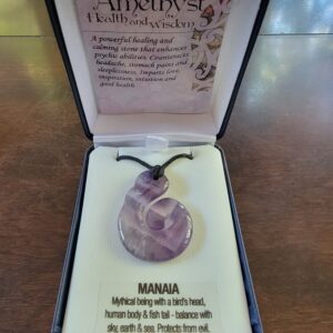 amethyst manaia necklace from new zealand